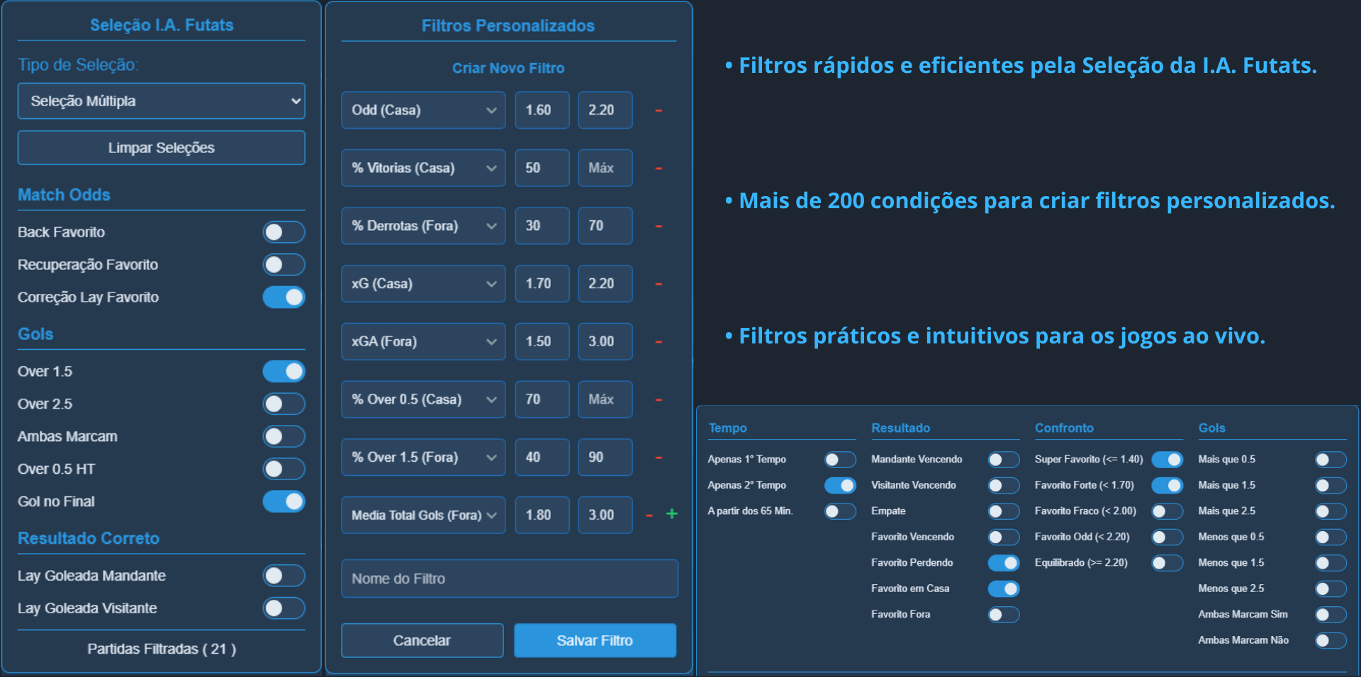 Página de Filtros
